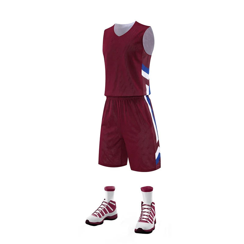 Plus Size Reversible Breathable Training Basketball Sets