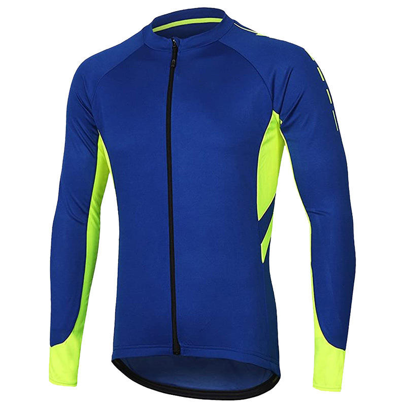 Men's Reversible Full Zipper Windproof Long Sleeves Cycling Jersey