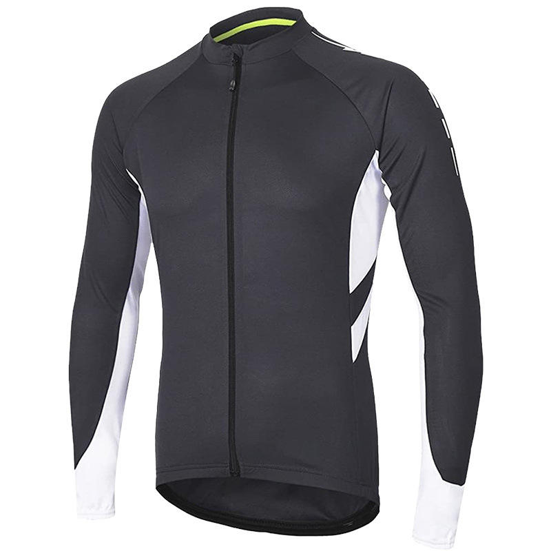 Men's Reversible Full Zipper Windproof Long Sleeves Cycling Jersey