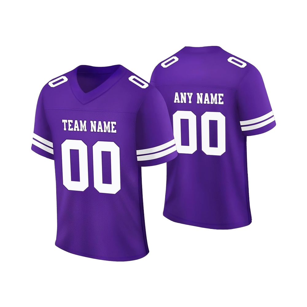 Unisex Custom Purple Breathable Comfortable Soccer Jersey