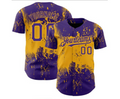 Printed Breathable Plus-Size Baseball Jersey