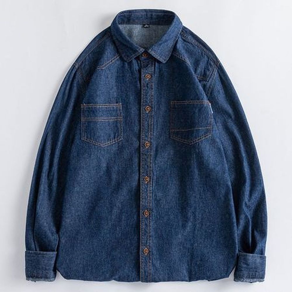 Men's Fashion Cotton Denim Long Sleeve Jacket