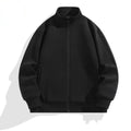 Men's Stand-Up Collar Cardigan Loose-Fitting Casual Hoodie