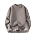 Men's Solid-Color Fleece-Lined Knit Sweater